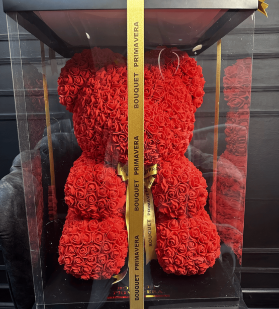 oso rojo rosas eternas